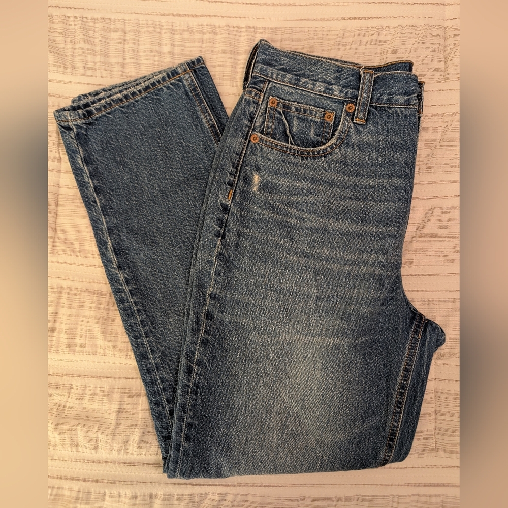 Women's J Crew High Rise Straight Premium Edition Button Fly Jeans
